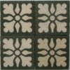 2.25" encaustic green background with white stock code 2118 - Image 2