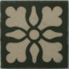 2.25" encaustic green background with white stock code 2118