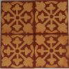 2.25" encaustic red brown background with buff stock code 2126 by Ruabon - Image 2