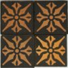 2.25" encaustic  black background with buff stock code 2129 - Image 2