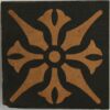 2.25" encaustic  black background with buff stock code 2129