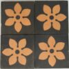 2.25" encaustic black background with buff stock code 2135 - Image 2