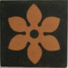 2.25" encaustic black background with buff stock code 2135