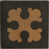 3" encaustic black background with buff stock code 3109