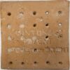 Back of Minton encaustic 6" tile stock code 6011