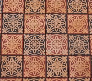 6" black and red encaustic tiles