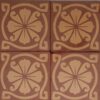 4.25" encaustic red brown background with buff stock code 4043 - Image 2