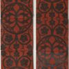 4.25” Encaustic Border Tile in brown & black stock code B104 by Minton Hollins & Co - Image 2
