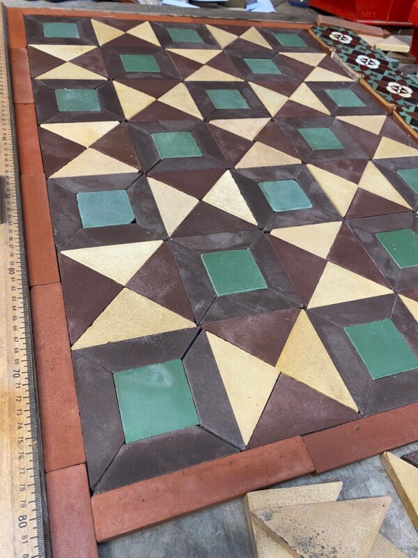 Small floor or hearth mock up inspired by green encaustic - Image 2