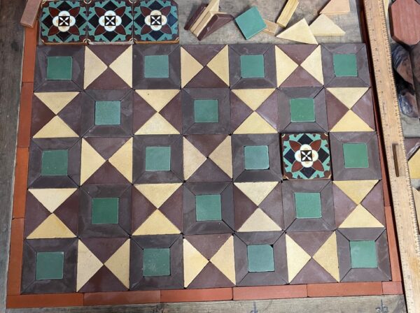 Small floor or hearth mock up inspired by green encaustic - Image 4