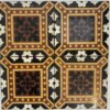 4.25″ encaustic by W. Godwin of Lugwardine Hereford stock code 4050 Colours ; red, yellow, black and white flowers